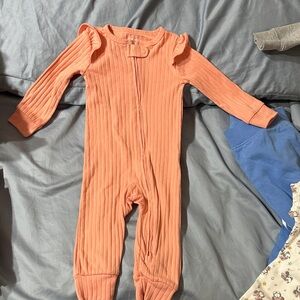 Carter's Peach Ruffled One Piece Bodysuit